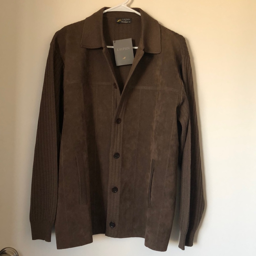 NWT Laypun Suede and Wool jacket Size M.